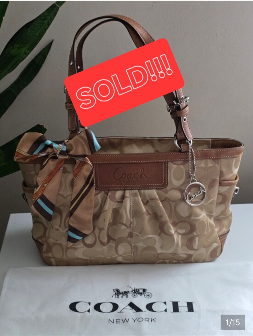 Coach Gallery Pleated Tote With Leather Trim (2009)